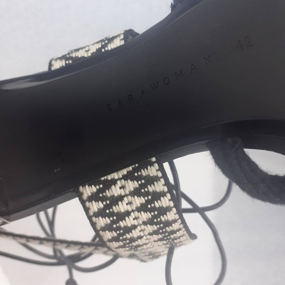 Zara Woman Chunky Block heel Celebrity Red carpet gladiator-wrap Sandal us11/9uk - Picture 5 of 7